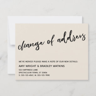 Notas Alteração de manuscrito casual do cartão de creme 