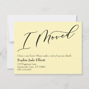 Notas Amarelo Pálido Simples Movi Um Novo Cartão De Ende