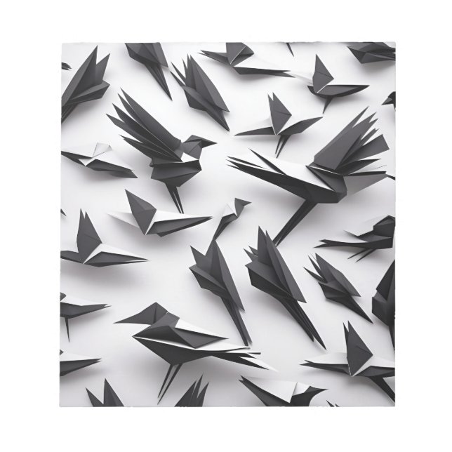 Notas Arte Origami - Um Bloco Majestoso de Crows Notepad (Frente)