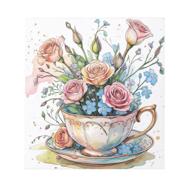 Notas Bloco de anotações floral (Frente)