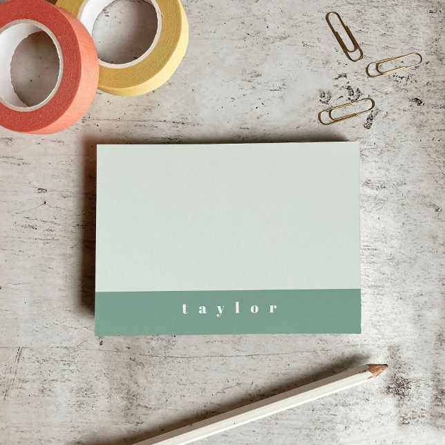 Notas Bloco de Cor Menta (Mint Color Block Post-it Notes)