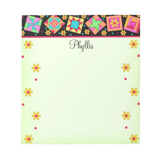 Notas Bloco de Correspondência Verde Preto (Frente)