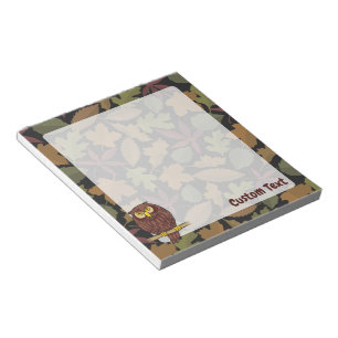 Notas Bloco de desenho animado de coruja