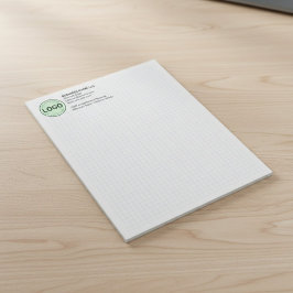 Notas Bloco de Desenho Técnico com Logotipo da Empresa