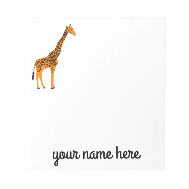 Notas Bloco de Papel Personalizado Giraffe (Frente)