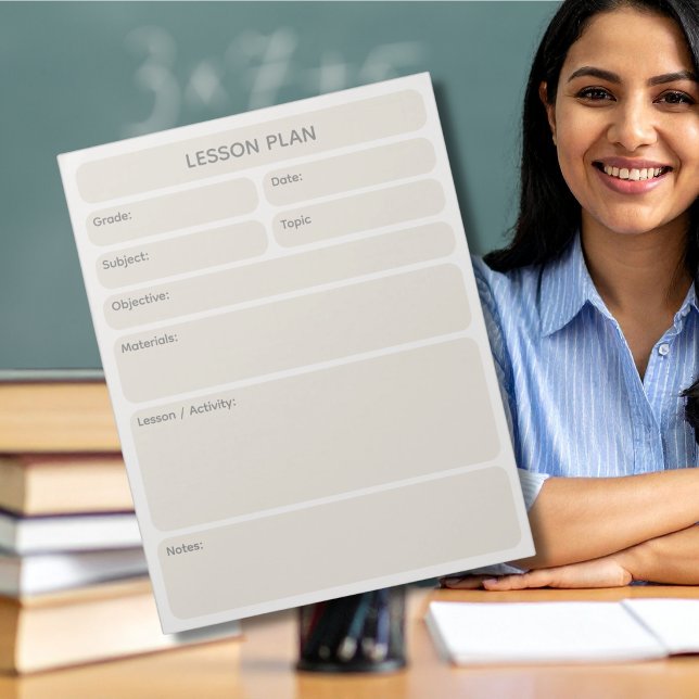 Notas Bloco de Planejamento de Aulas Ivory (Criador carregado)