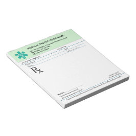 Notas Bloco de Receitas Médicas – Verde Menta
