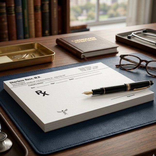 Notas Bloco de Receitas para Médicos e Profissionais de  (Prescription Notepad for Doctors and Medical Offices -11" x 8.5" Notepad - 40 pages)