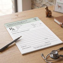 Bloco de Receitas Veterinárias DVM com Refis Legai