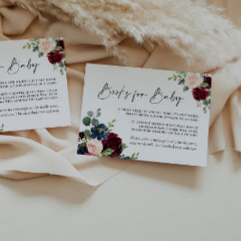 Notas Boho Burgundy Blush Books para Cartão de Bebê