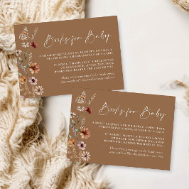 Notas Boho Floral Terracotta Livros para Cartão de Bebê