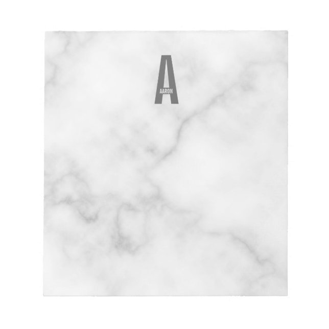 Notas Bold Monograma Personalizado Moderno e Bloco de No (Frente)