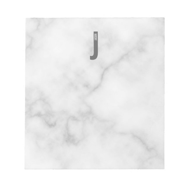 Notas Bold Monograma Personalizado Moderno e Bloco de No (Frente)