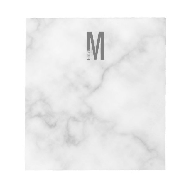 Notas Bold Monograma Personalizado Moderno e Bloco de No (Frente)
