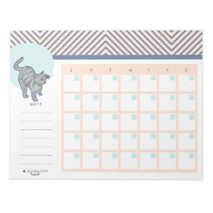 Notas Calendário de Mesa de Data Aberta com Bloco de Not