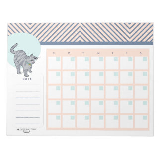 Notas Calendário de Mesa de Data Aberta com Bloco de Not