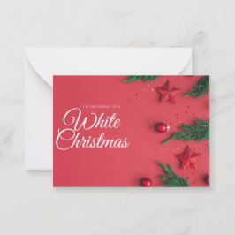 Notas Cartão branco de saudação de natal