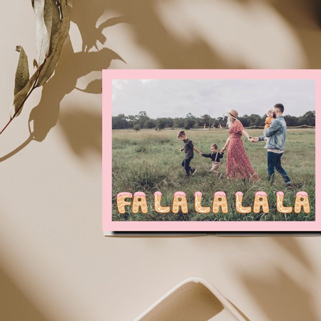 Notas Cartão com fotos de Natal Fa La La La Gingerbird (Criador carregado)