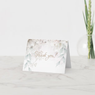 Notas Cartão de Agradecimento Alabaster Peonies Elegan