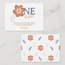 Cartão de Agradecimento Boho Daisy Fofo