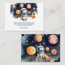 Cartão de Agradecimento de Astronauta do Espaço Fo