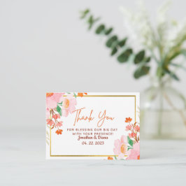 Notas Cartão de Agradecimento de Casamento