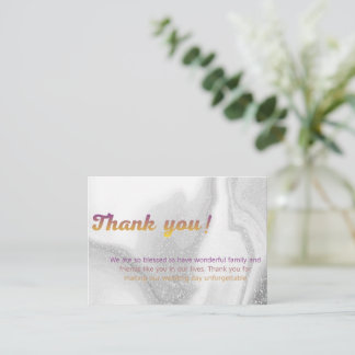 Notas Cartão de Agradecimento de Casamento com Elegante