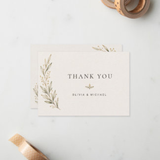 Notas Cartão de Agradecimento de Casamento com Ramo de O