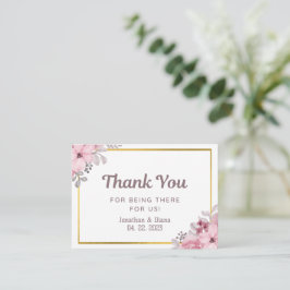 Notas Cartão de agradecimento de casamento floral