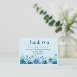 Notas Cartão de agradecimento de casamento floral
