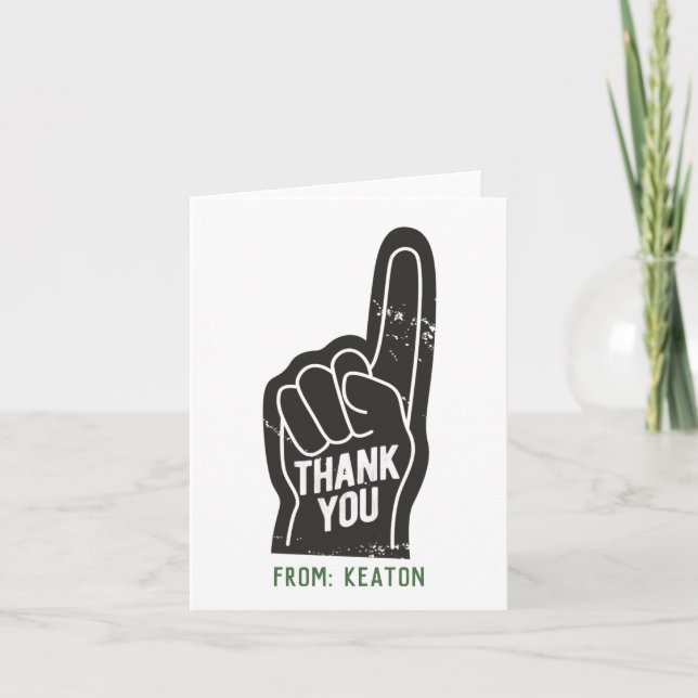 Notas Cartão de Agradecimento de Fã Número 1 de Esportes (Frente)