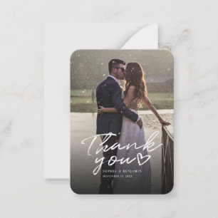 Notas Cartão de Agradecimento de Foto de Casamento Moder