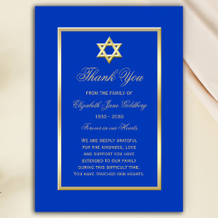 Notas Cartão de Agradecimento de Simpatia Judaica Estrel