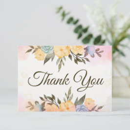 Notas Cartão de agradecimento floral simples