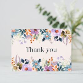 Notas Cartão de Agradecimento Floral Simples