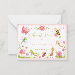 Notas Cartão de agradecimento Pink Bugs !