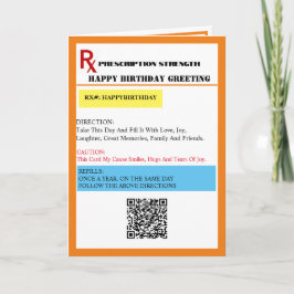 Notas Cartão de Aniversário com Prescrição Diversão