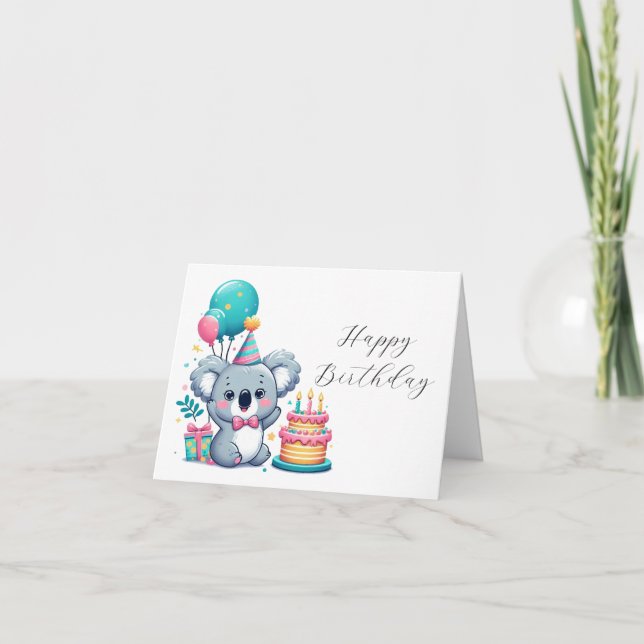Notas Cartão de Aniversário Koala (Frente)