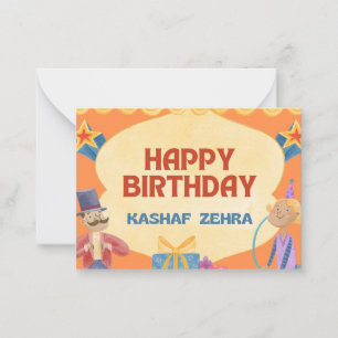 Notas Cartão de Aniversário Personalizado para Crianças