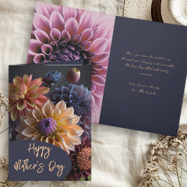 Notas Cartão de Boas Festas do Dia das Mães com Flores d