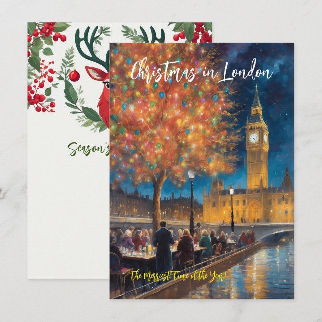 Notas Cartão de Boas Festas 'Natal em Londres' (Frente/Verso)