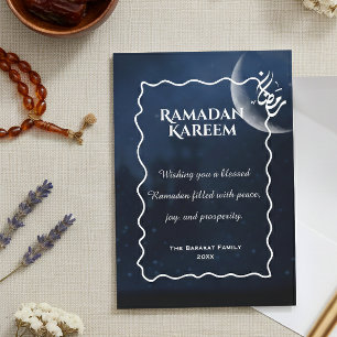Notas Cartão de Boas Festas Personalizado Ramadan Kareem