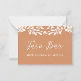 Notas Cartão de Buffet de Alimentos de Casamento Mexican