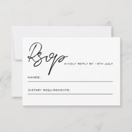 Notas Cartão de casamento Rsvp com código QR de retorno