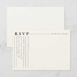 Notas Cartão de Casamento RSVP Minimalista Clássico Mode