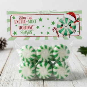 Notas Cartão de Cima de Saco de Natal Excite-Mint