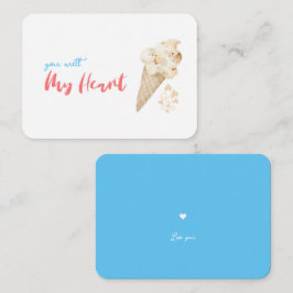 Notas Cartão de Citação de Piada de Sorvete do Dia dos N