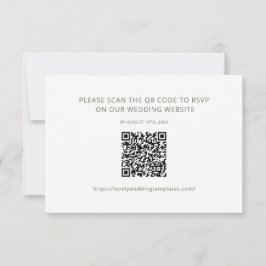 Notas Cartão de Código de RSVP RSVP de Casamento Verde d