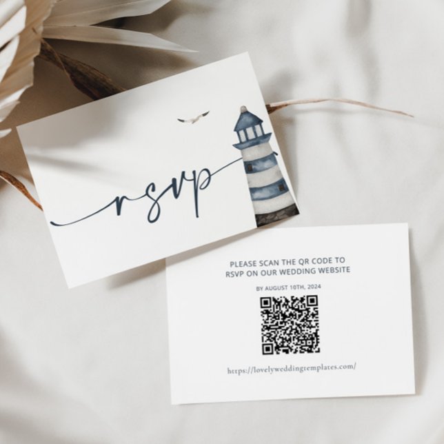 Notas Cartão de Código QR RSVP de Casamento à Parte (Criador carregado)