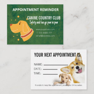 Notas Cartão de Compromisso Comercial do Hotel Dog